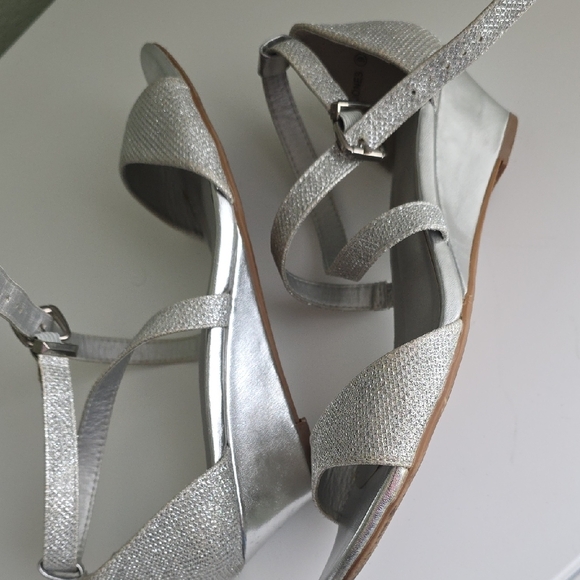 Silver Strappy High Heel Sandals - Picture 5 of 6